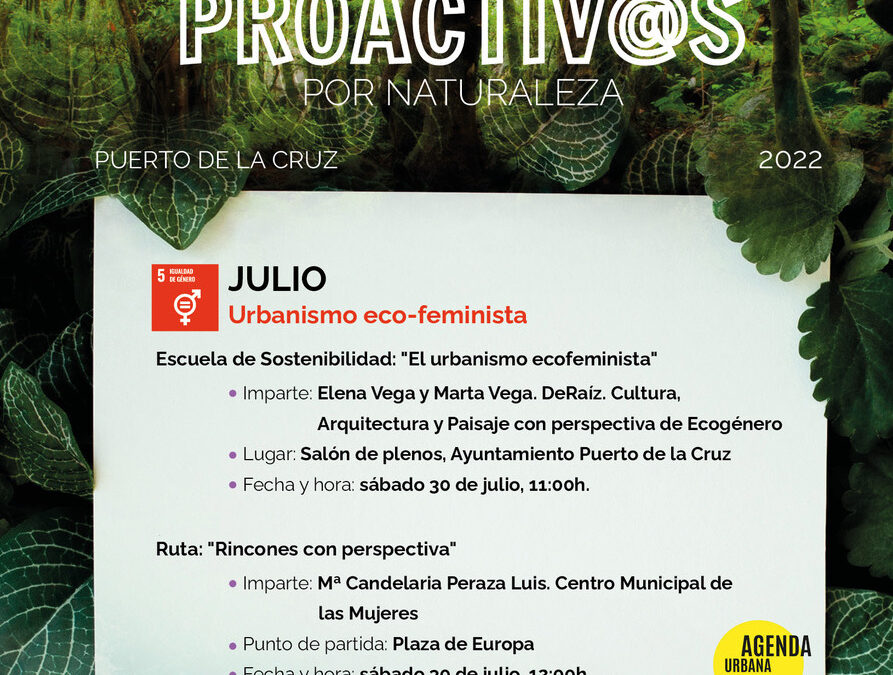 El urbanismo ecofeminista, protagonista de Proactivas en julio