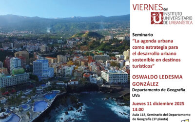 Oswaldo Ledesma González presentará el seminario “La agenda urbana como estrategia para el desarrollo urbano sostenible en destinos turísticos”